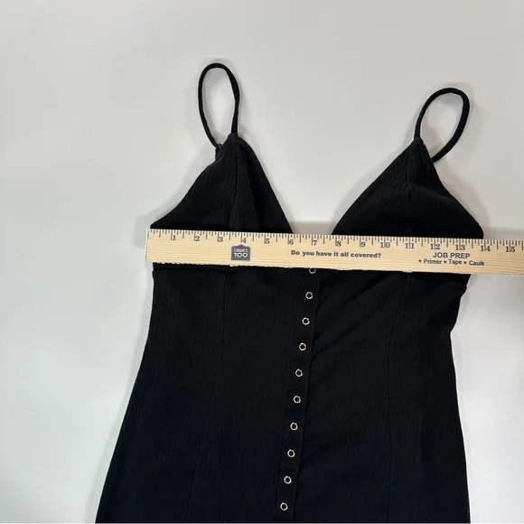 Intimately Free People Ribbed Bodycon Midi Dress Black M - Picture 15 of 16